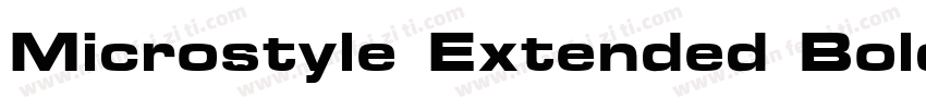 Microstyle Extended Bold字体转换